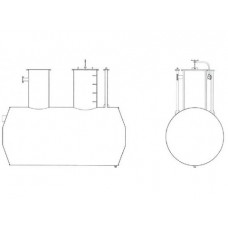 Резервуар стальной горизонтальный цилиндрический подземный РГС-12,5
